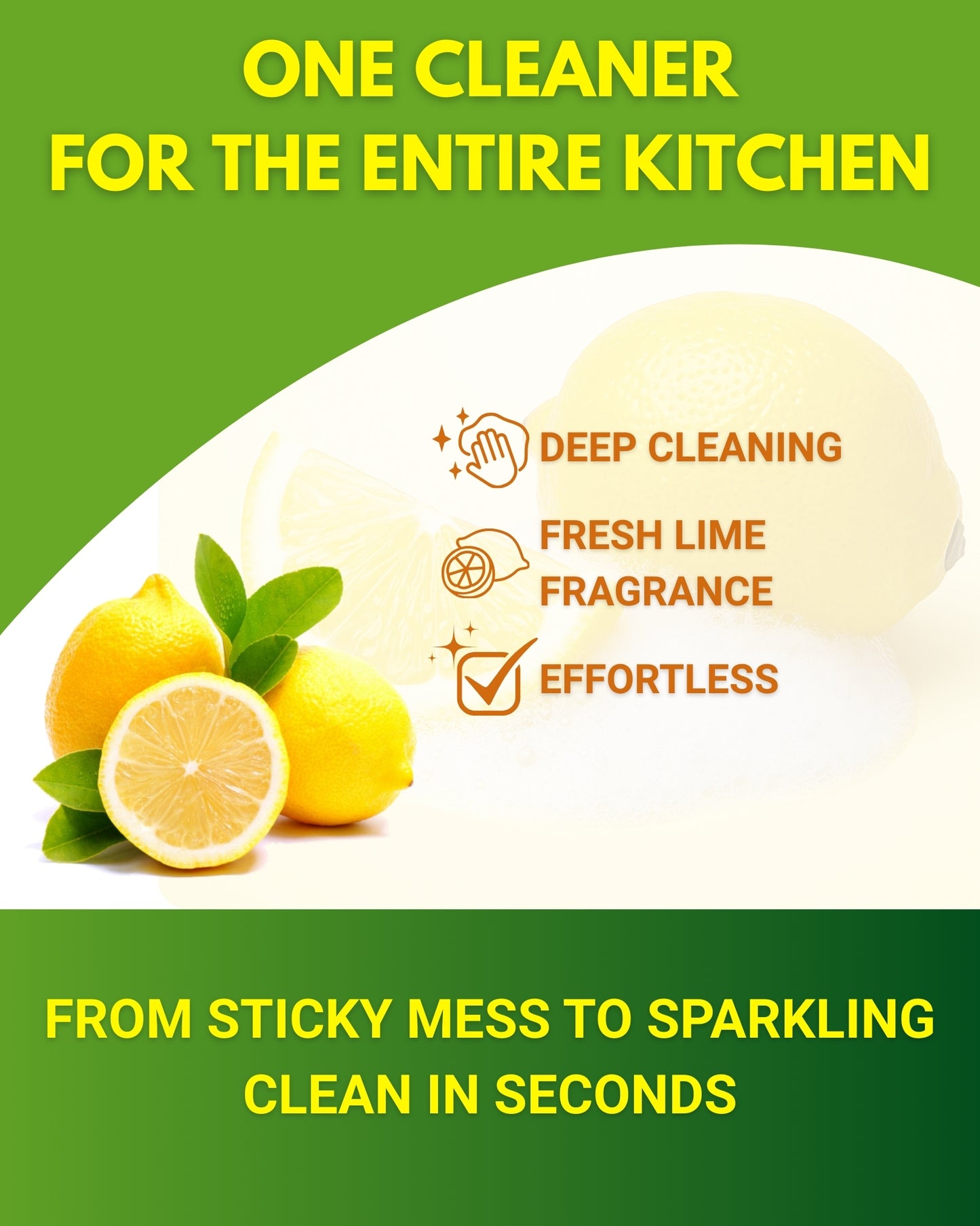 India’s best foaming kitchen cleaner | Infused with natural LEMON extracts | Eco-friendly, Plant based and non-toxic Formula | Homenova Essentials (500ml)