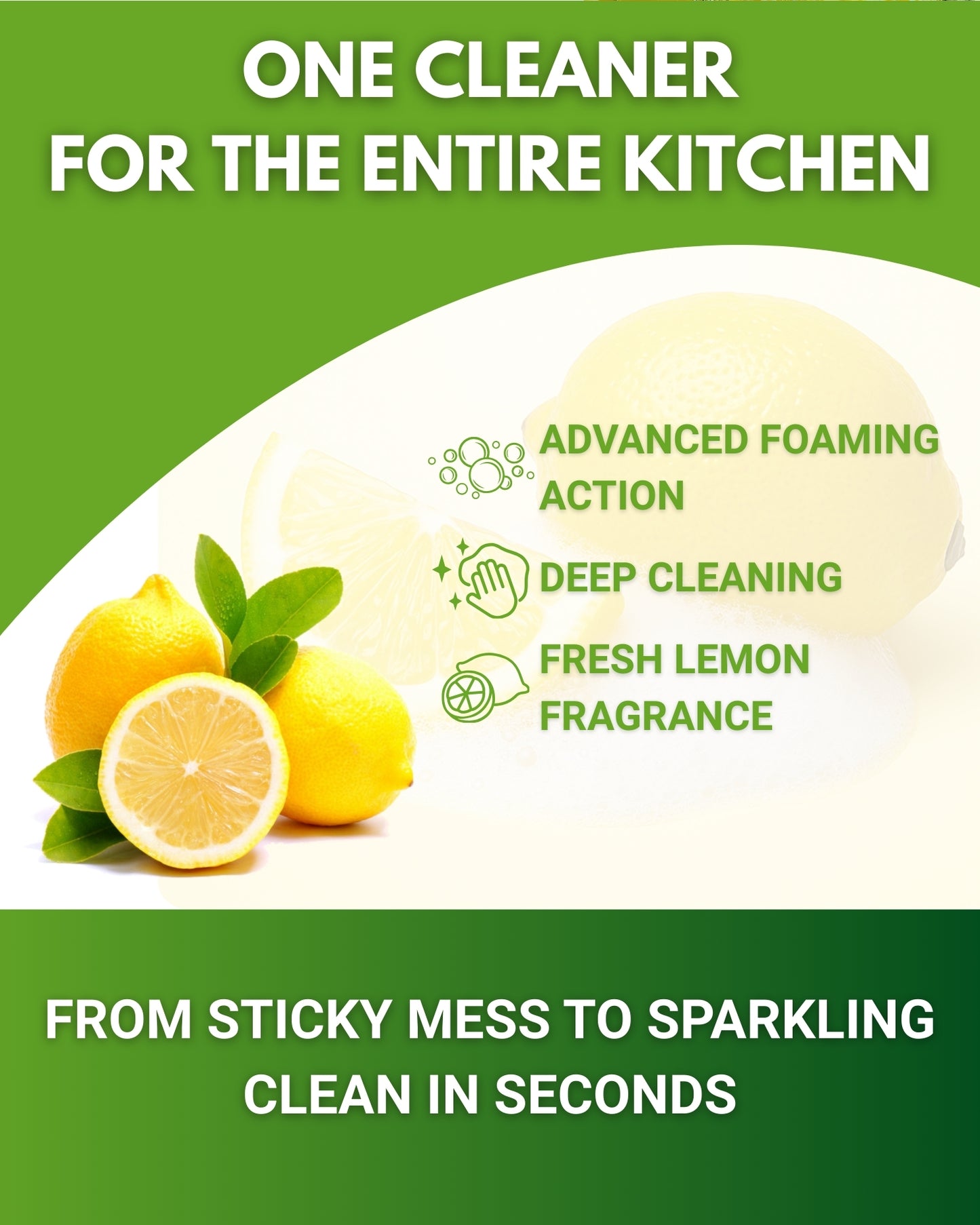 India’s best foaming kitchen cleaner | Infused with natural LEMON extracts | Eco-friendly, Plant based and non-toxic Formula | Homenova Essentials (500ml)