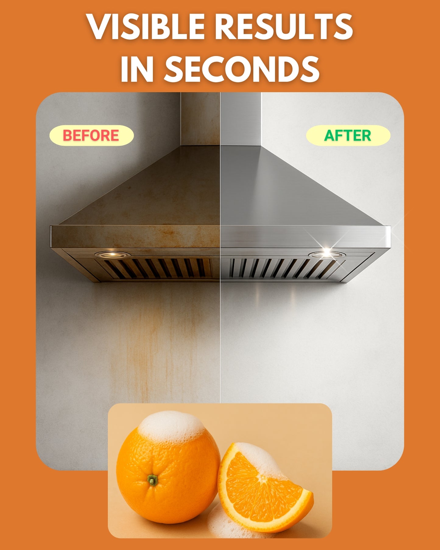 India’s best foaming kitchen cleaner | Infused with natural ORANGE peel extracts | Eco-friendly, Plant based and non-toxic Formula | Homenova Essentials (500ml)