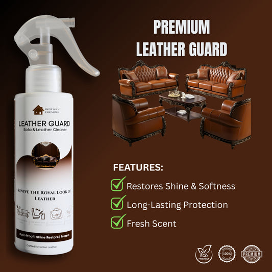 Premium Leather Guard & Cleaner | Eco-Friendly Leather Protection Spray | HOMENOVA ESSENTIALS (200ml)